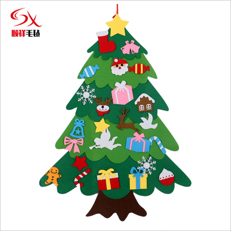 Фетровая елка, Нетканая трехмерная многослойная детская, украшение для праздничного торгового центра своими руками, фетровая подвеска на рождественскую елку