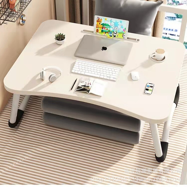 Adjustable Height Small Bed Desk, Foldable Study Desk, Student Dormitory Lazy Simple Desk, Home Bay Window Desk