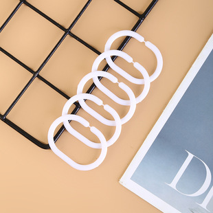 Shower curtain ring dormitory bed curtain ring C ring hanging ring plastic shower curtain ring shower curtain hook curtain accessories in stock supply