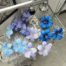 3D打印绢布萱草百合花婚庆家居装饰花饰品店diy手工发夹花艺材料