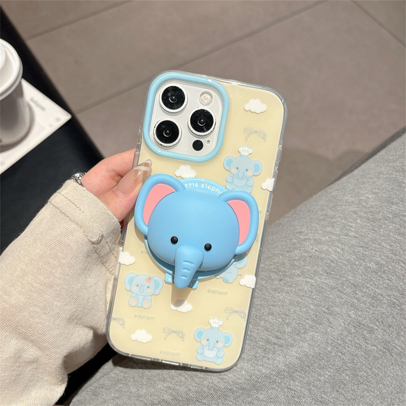 奶黄底云朵厨师大象磁吸适用iPhone17苹果16ProMax手机壳15少女心|undefined