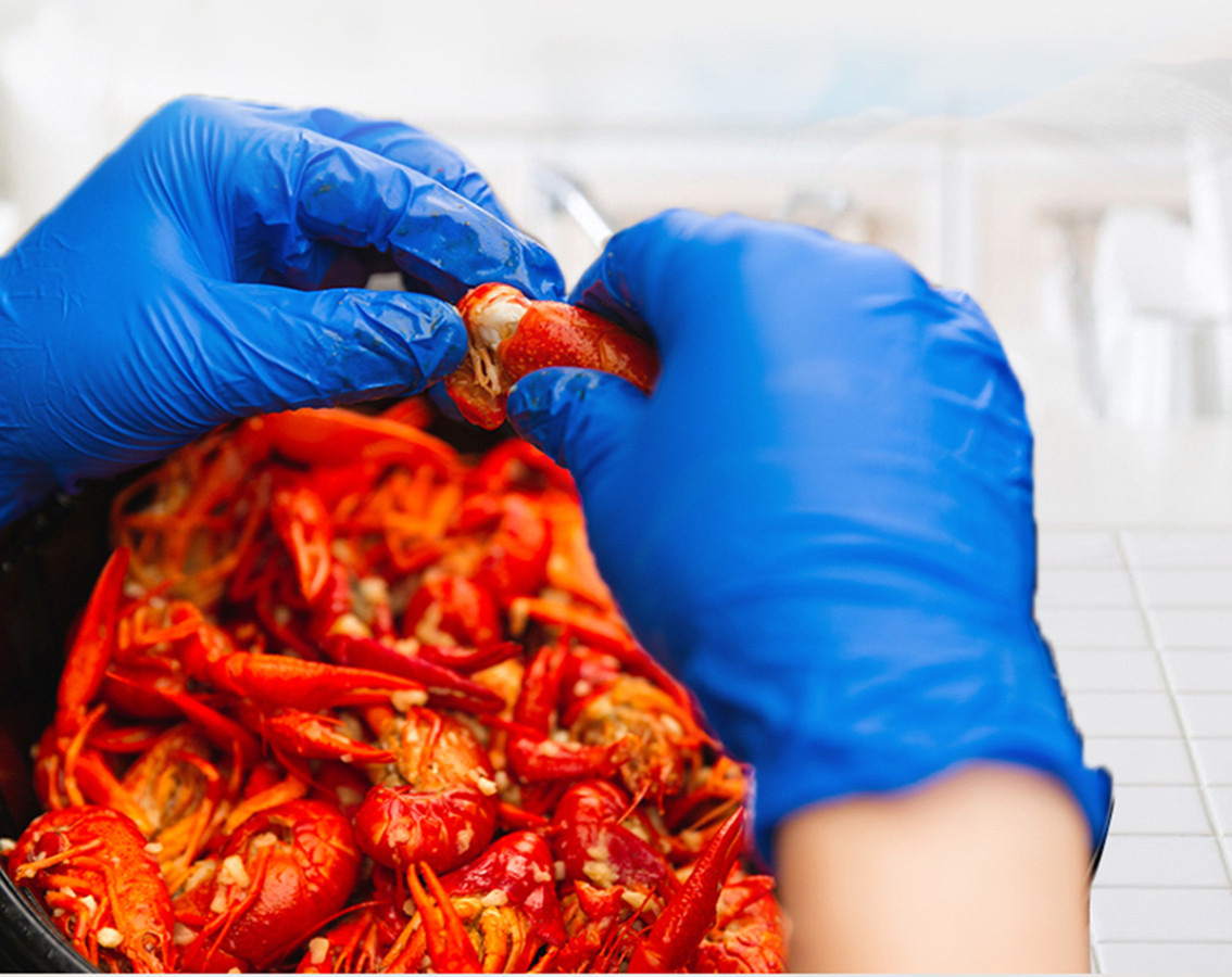 爱马斯丁腈手套耐用APFNCHD食品级实验室餐饮耐油耐酸碱防滑手套