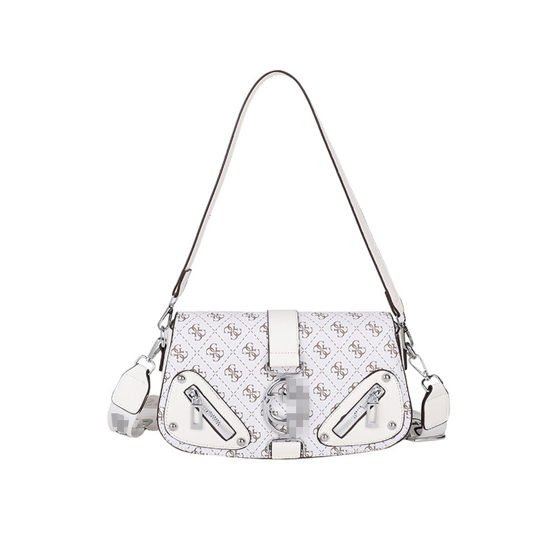 Bolso pequeño estilo motocicleta fresco de moda para mujer 2025 nuevo bolso de cadena de diseño de nicho bolso de mensajero de hombro de moda de primavera y verano