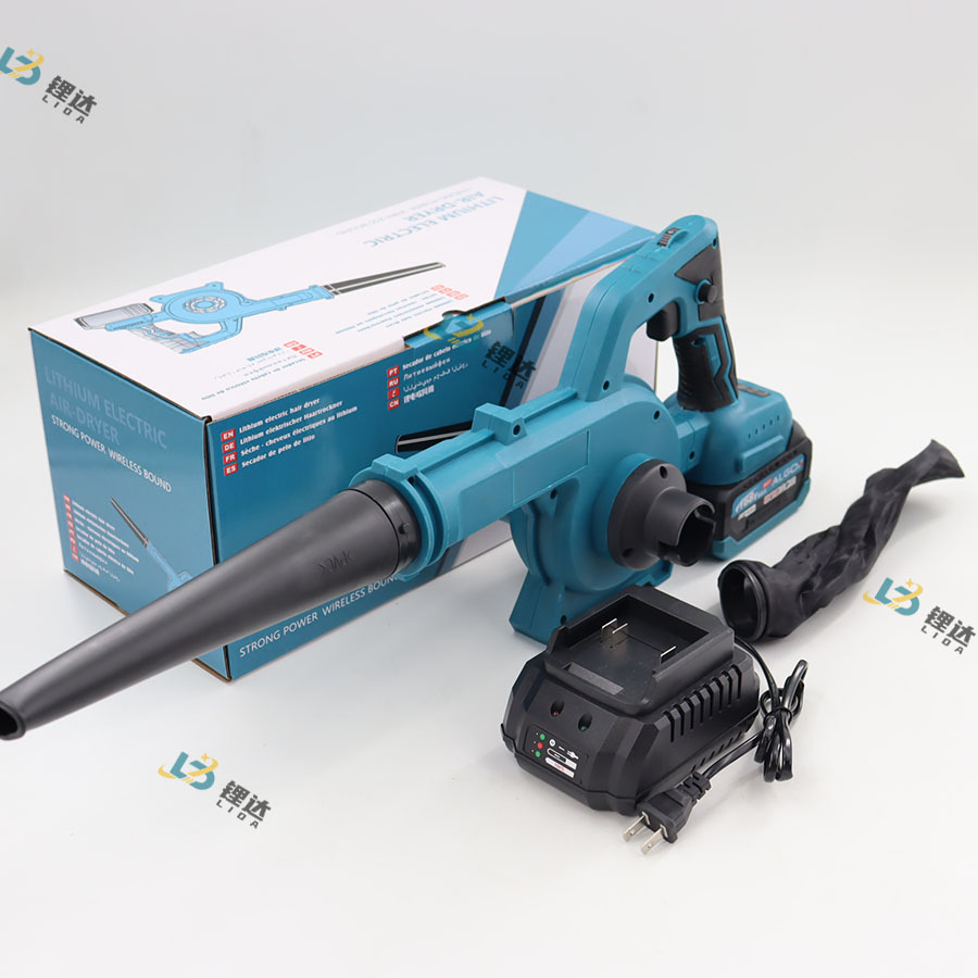 Soplador de alta potencia de doble propósito, máquina de tormenta de mano, máquina de polvo potente, máquina de soplado de hojas, secador de pelo de batería de litio industrial image 7