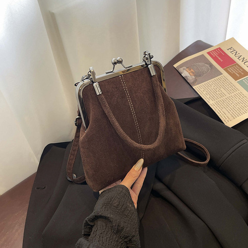 Personalized and fashionable casual shell mobile phone bag, new retro cross-body bag, clip-on handbag, commuting one-shoulder cross-body bag
