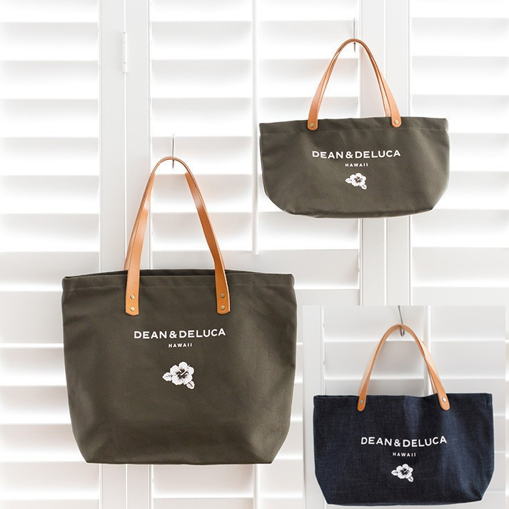 Dean Deluca Leather Wrist Bag Hawaiian Version Autumn and Winter New Popular Printed One-Shoulder Canvas Shopping Bag