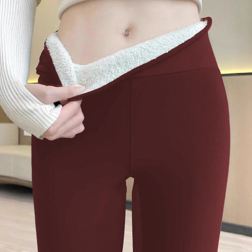 Special Edition Bestselling Plus Size Fleece-lined Tight Warm Leggings for Autumn and Winter with Lamb's Wool Thickening and Elastic Leggings