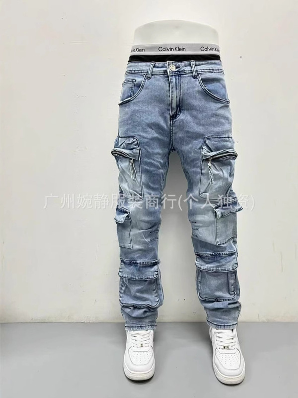 Men jeans外国貿易輸出男性ジーパンの新型弾力性韓国版のファッション|undefined