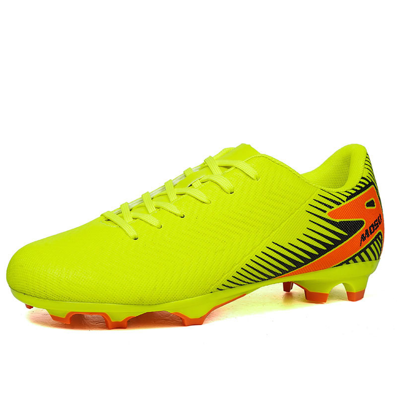 2025 nuevo transfronterizo hombre y mujer largo clavos de fútbol juvenil competición de zapatos de fútbol fábrica de ventas directas comercio exterior