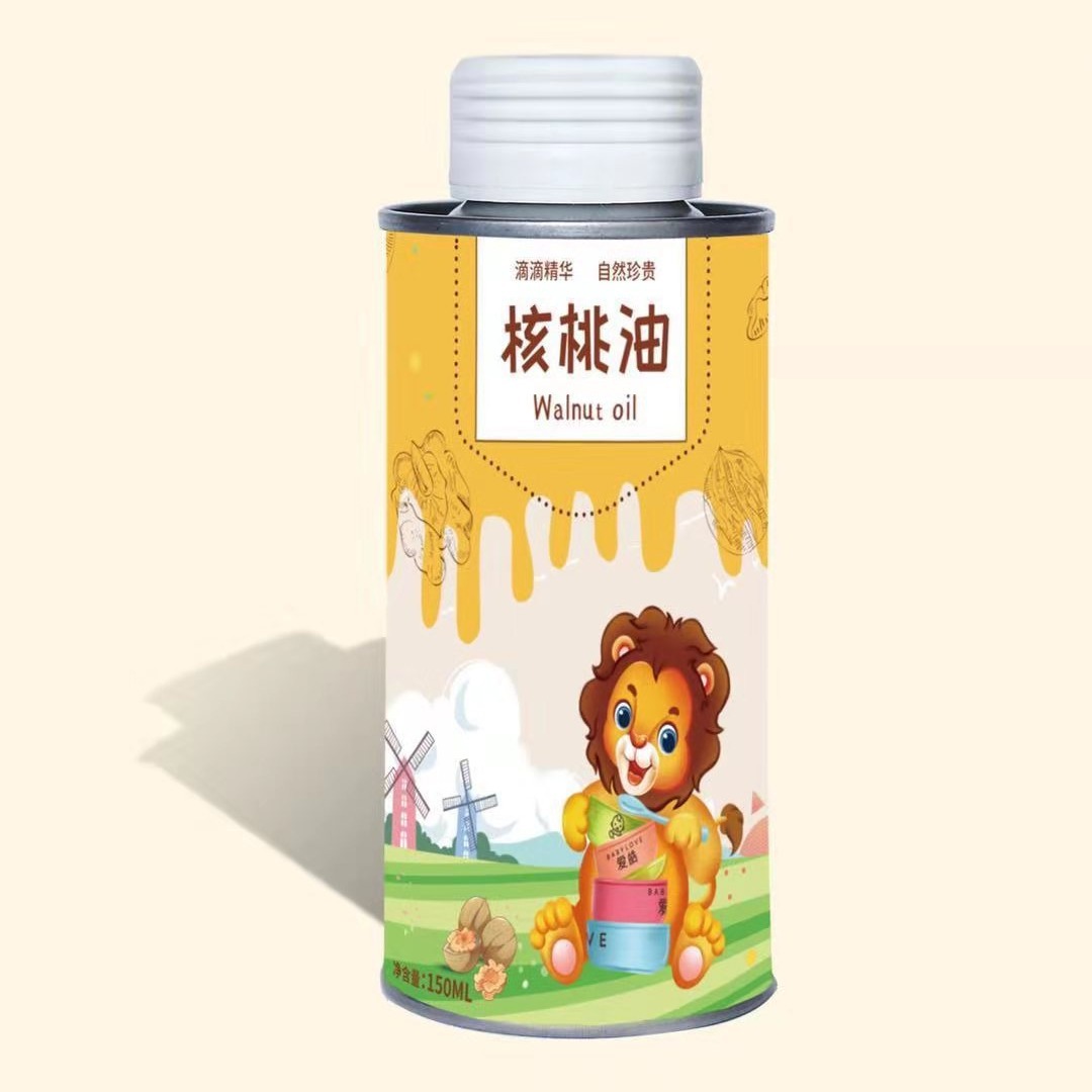 150ml核桃油铁罐亚麻油铁油瓶核桃油包装铁罐拉杜蓝乔瓶山茶油罐