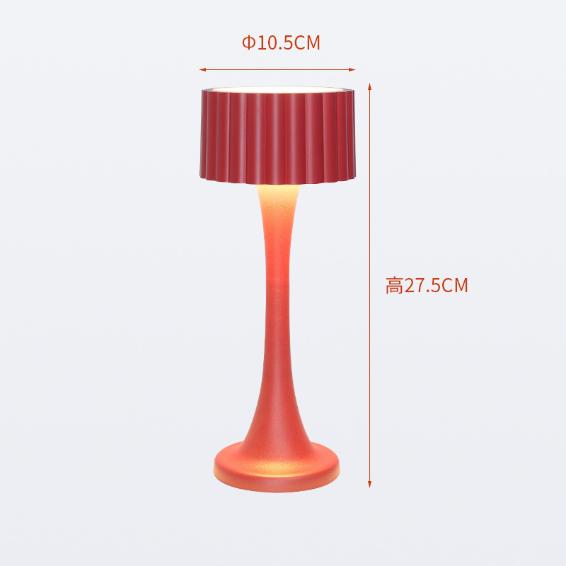 LED 充電式テーブルランプ寝室のベッドサイドナイトライトタッチクリエイティブデスクトップ雰囲気ライト目の保護レトロテーブルランプ|undefined