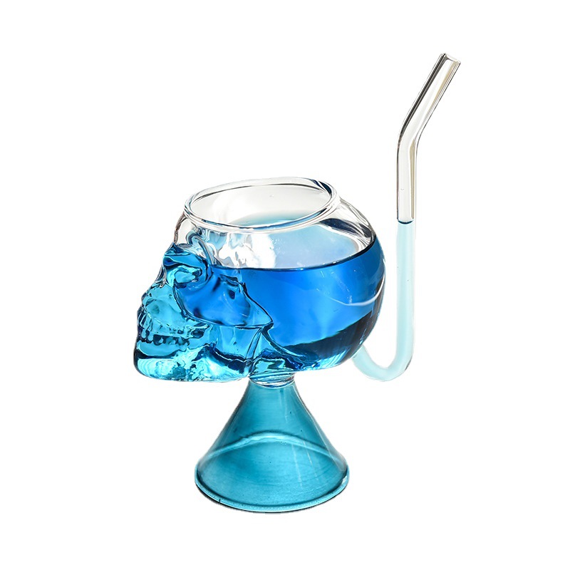 Copa de vino transparente con filtro de calavera creativa de vampiro, copa de vino tinto, copa de cóctel, venta directa de fábrica