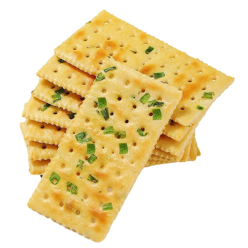 Кэш-несодержащие зелёные луковичные soda печенье для завтрака salted scallion печенье офисные закуски маленькие настройки оптом бесплатная доставка