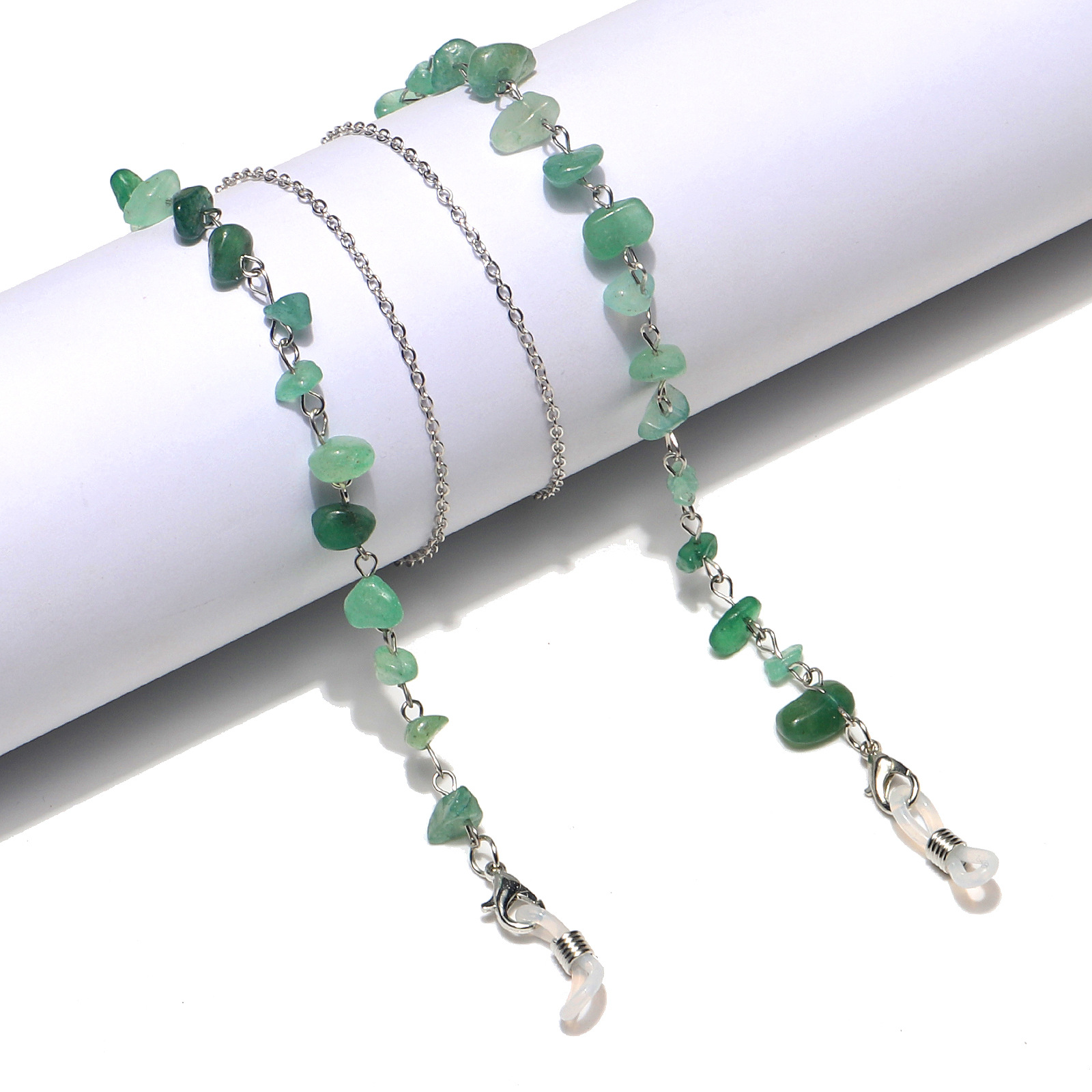 15g Weight Metal Material Gold, Silver Color Fashion Simple Natural Stone Handmade Glasses Chain 8