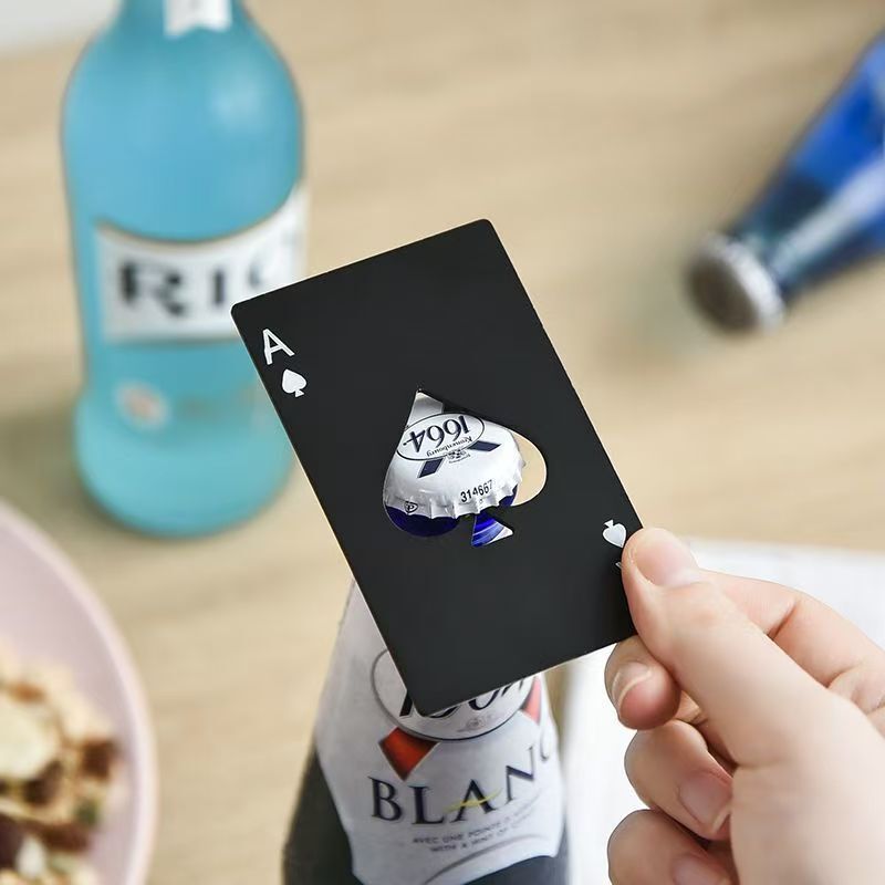 创意啤酒开瓶器不锈钢开瓶器黑桃A启瓶器啤酒起个性开酒器|undefined
