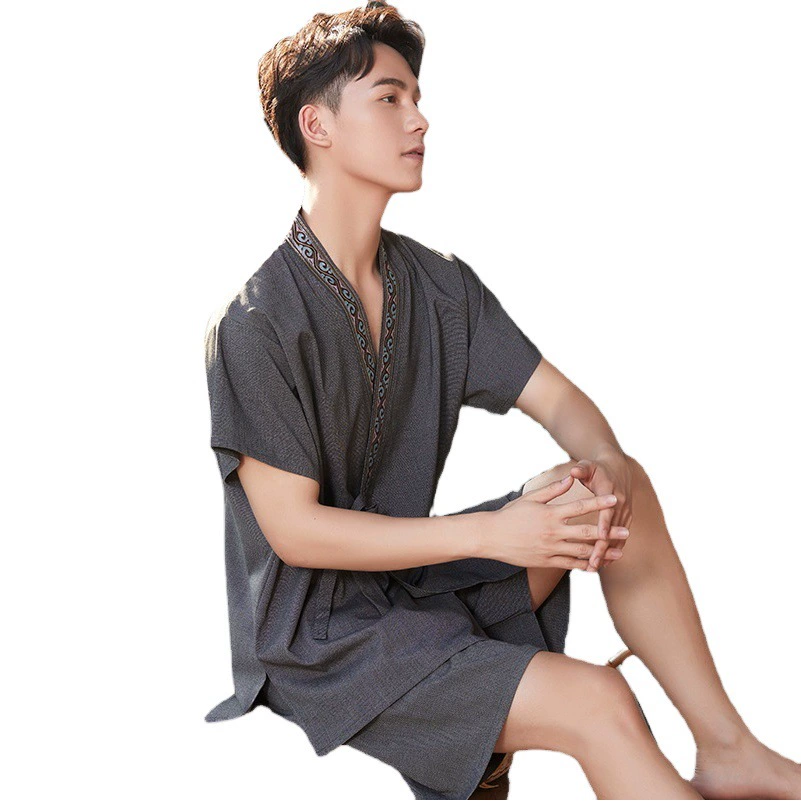 Source Factory Одежда для пота Женская высококачественная одежда для сауны из чистого хлопка Мужская мягкая одежда для ванной Терапия для ног в центре для ванны Специальный Халат