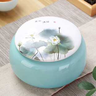 Ceramic Tea Cans Home Gifts Moisture-proof Tea Storage Tanks Small Portable Black Tea Green Tea Universal Sealed Tanks Wholesale