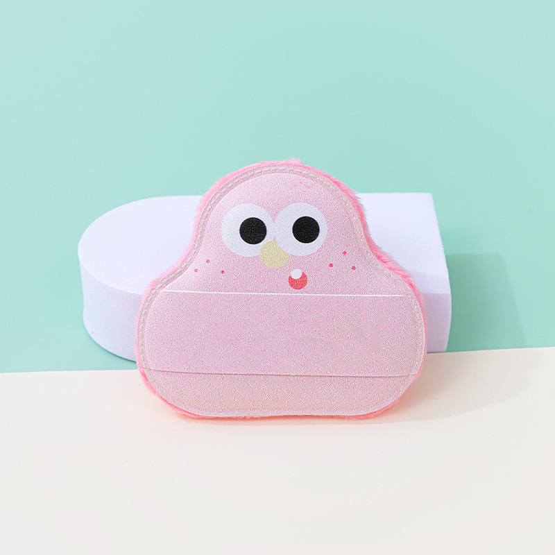 Palma de seda larga polvo de polvo de algodón para aumentar el grosor de la esponja de maquillaje en forma de dedo para uso seco y húmedo sin polvo