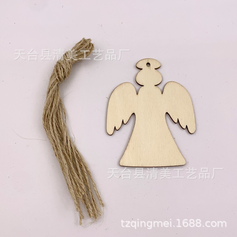 70*90mm registro Ángel viruta de madera Ángel decoración de madera colgante 10 unidades un paquete