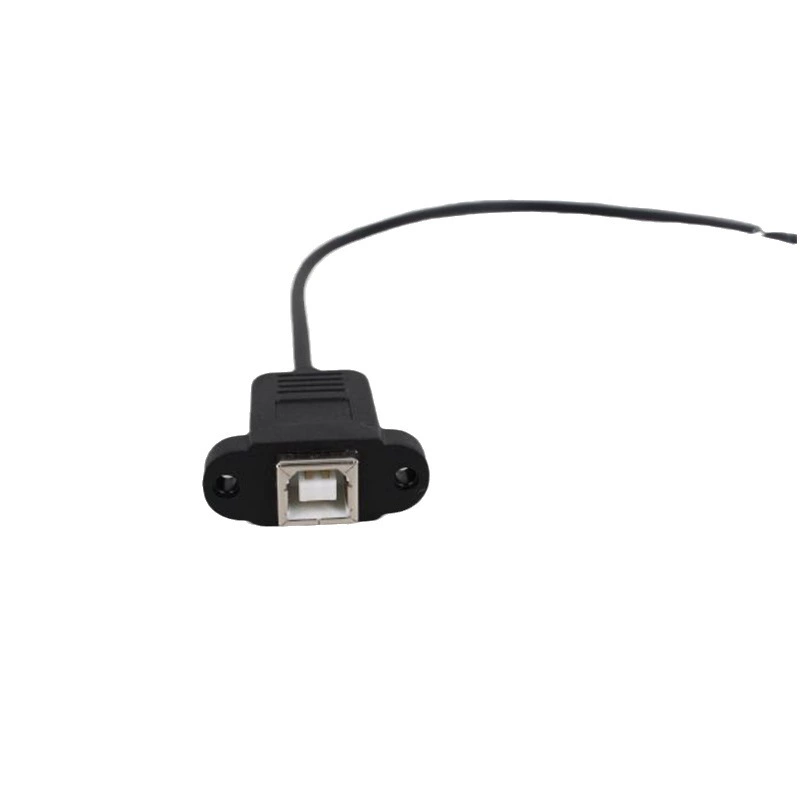 USB-кабель: штекер A — гнездо B с винтовым креплением, фиксирует рамку, штекер A — к квадратному печатному порту (гнездо), медная печатная линия