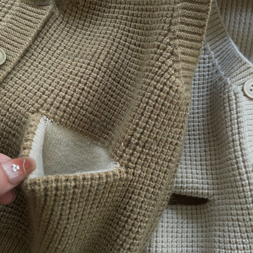  Spring and Autumn New Children's Apparel Korean Style Honeycomb Pocket Knit Cardigan Vest for Boys and Girls Solid Color Simple Knit Jacket Outerwear