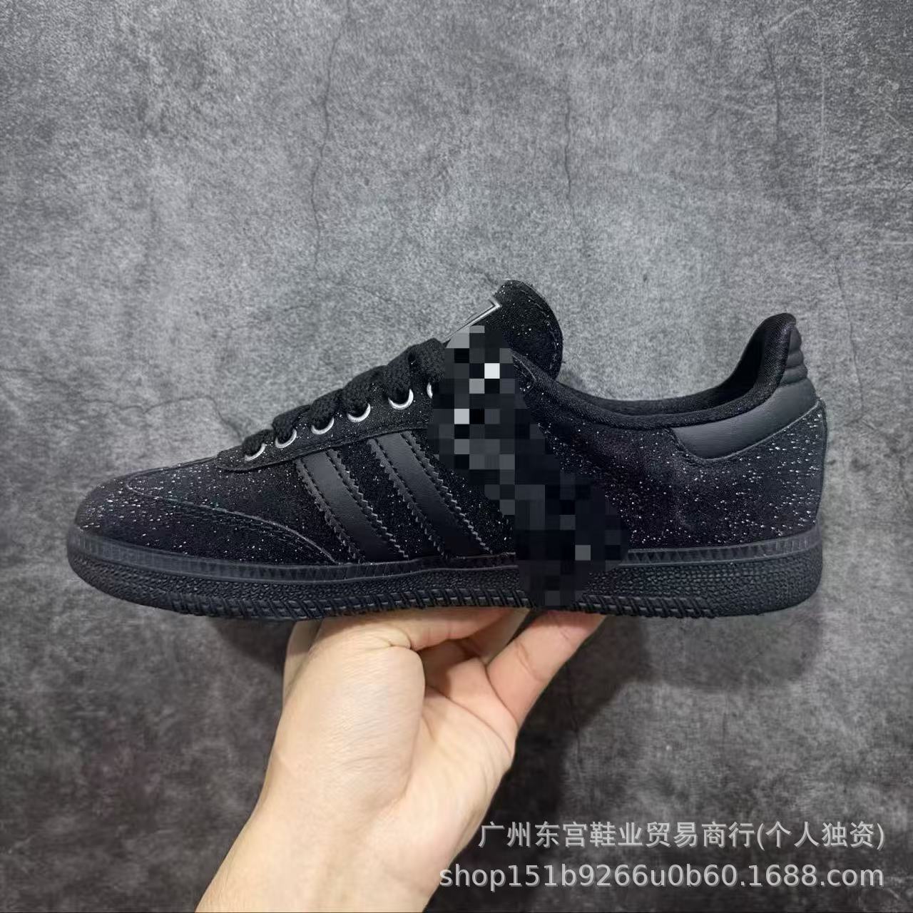 Putian cross-border e-commerce 2026 new full-rhinestone Dexun shoes, high-end version, versatile sneakers, three-leaf Spzl retro casual style