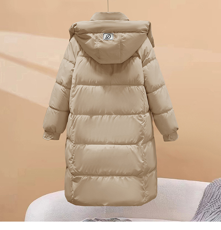 Damenbekleidung Wintermäntel Baumwolljacke für Damen mittlere Länge neue Winter verdickte über dem Knie lose Baumwolljacke_voghion.com