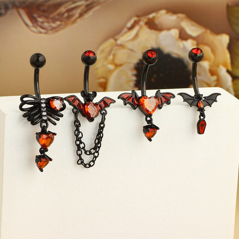 1 Piece Quantity 1 Piece Belly Rings Simple Style Heart Shape Copper Inlay Rhinestones Nipple Rings & Studs Belly Rings