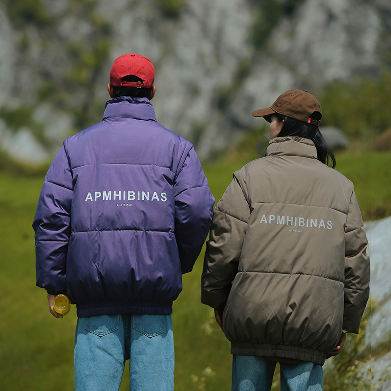 Gilet unisex staccabile a doppia manica in cotone, marchio alla moda, di nicchia, per studenti, caldo, antivento, vestibilità ampia, piumino_voghion.com