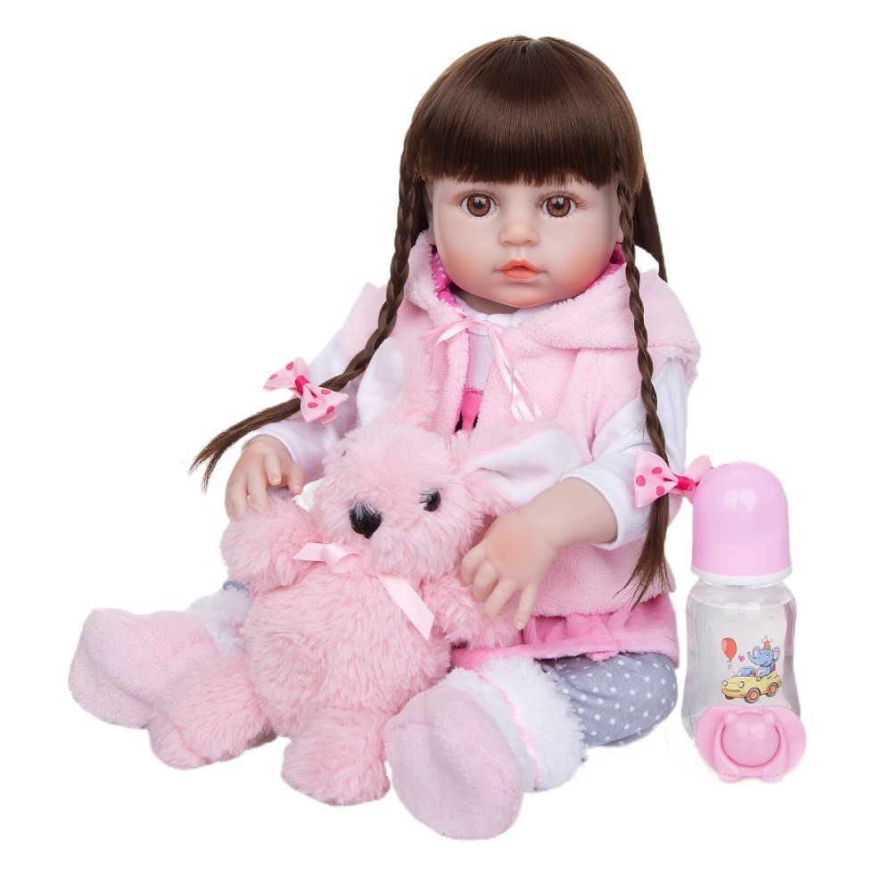 Keiumi 48cm renacer bebé completo silicona niña renacer muñeca simulación bebé