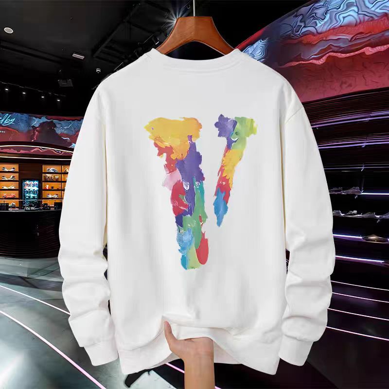 2023 New Autumn and Winter V@Lone Colorful Big V Letter Shirt Jacket for Men and Women, One Piece Wholesale Dropshipping