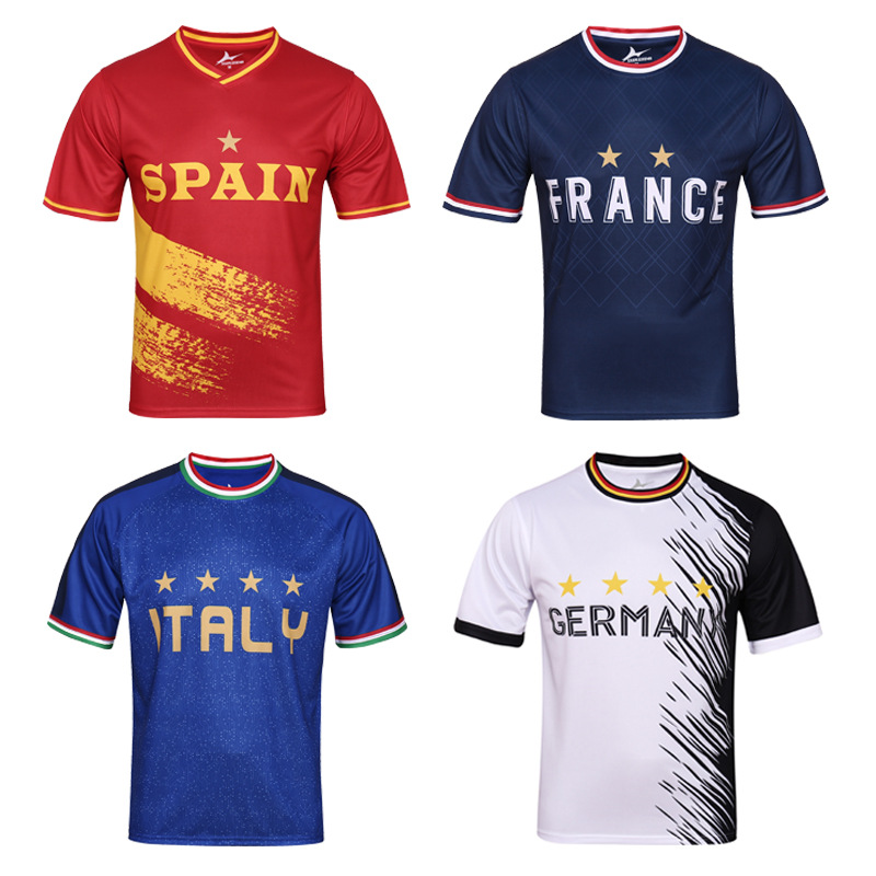 2024 Camiseta de la Copa de Europa de manga corta Francia Alemania Copa América Camiseta de fútbol Copa del mundo Argentina Camiseta de aficionados