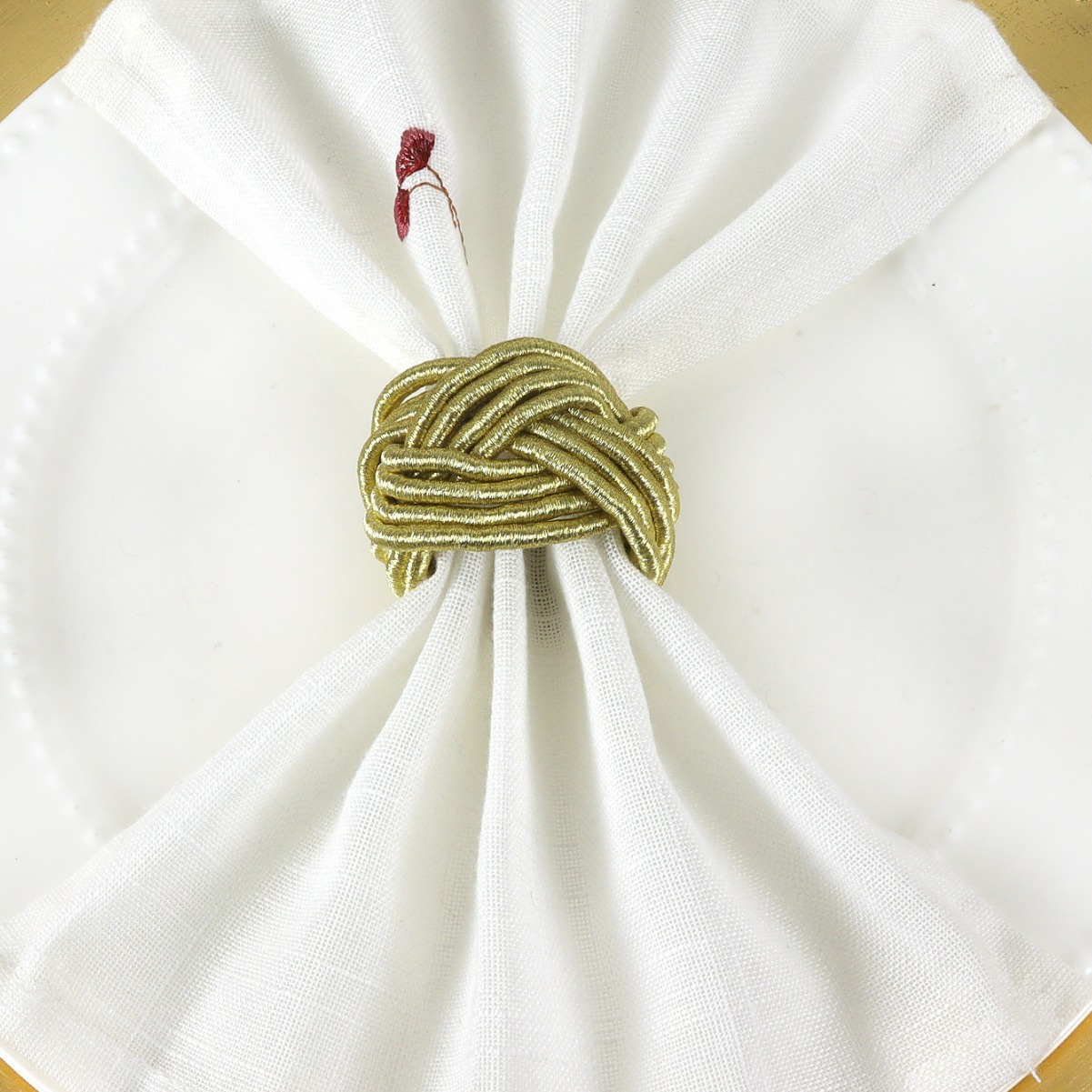 골드 로프 냅킨 링