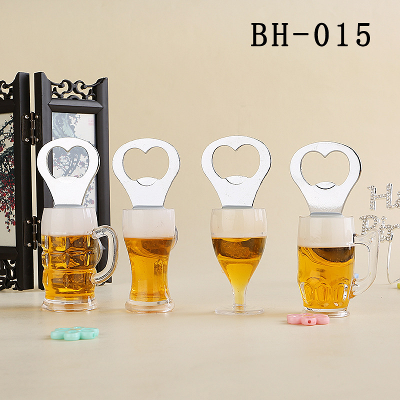 공장 직접 판매 생맥주 컵 맥주 병따개 입체 냉장고 자석 캡 리무버 마그네틱 병따개 와인 오프너