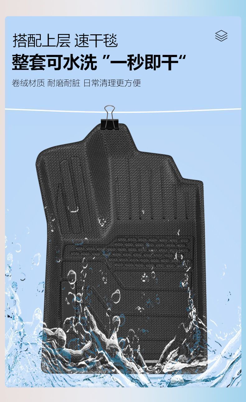 Applicable to Lynk's 03 foot mat tpe car foot mat surrounds 2024 car foot mat tpe trunk mat rice grain pattern