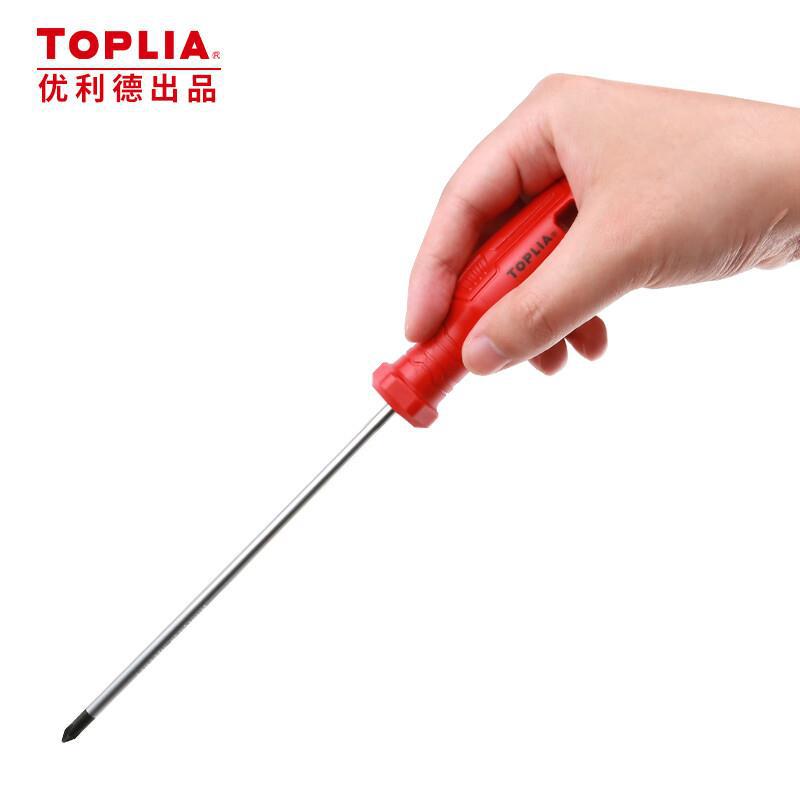 拓利亚（TOPLIA）螺丝刀大号十字PH1x75mm 铬钒钢防滑带强磁性加