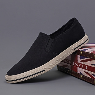 Men's Shoes New Summer Canvas Shoes Lightweight and Breathable Old Beijing Slip-On Cloth Shoes Casual Soft-Soled Canvas Work Shoes