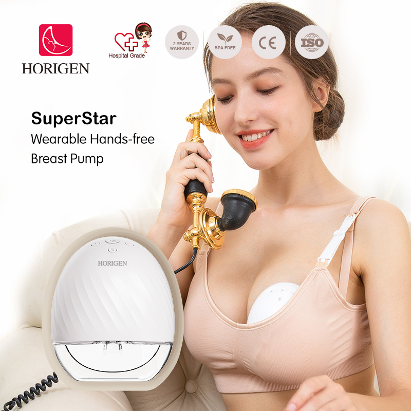 Good woman Wearable Breast pump Electric automatic wireless Hand support one Portable Breast pump Overseas]