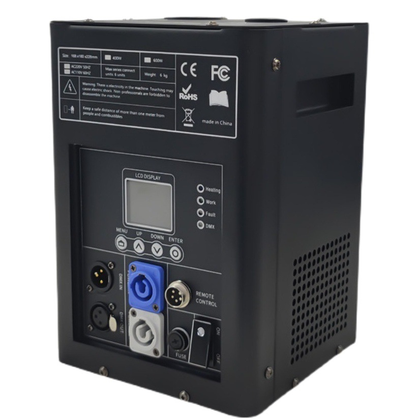 Control remoto máquina de fuegos artificiales etapa máquina de pulverización electrónica superior pulverización inferior modelo de rendimiento bar atmósfera máquina