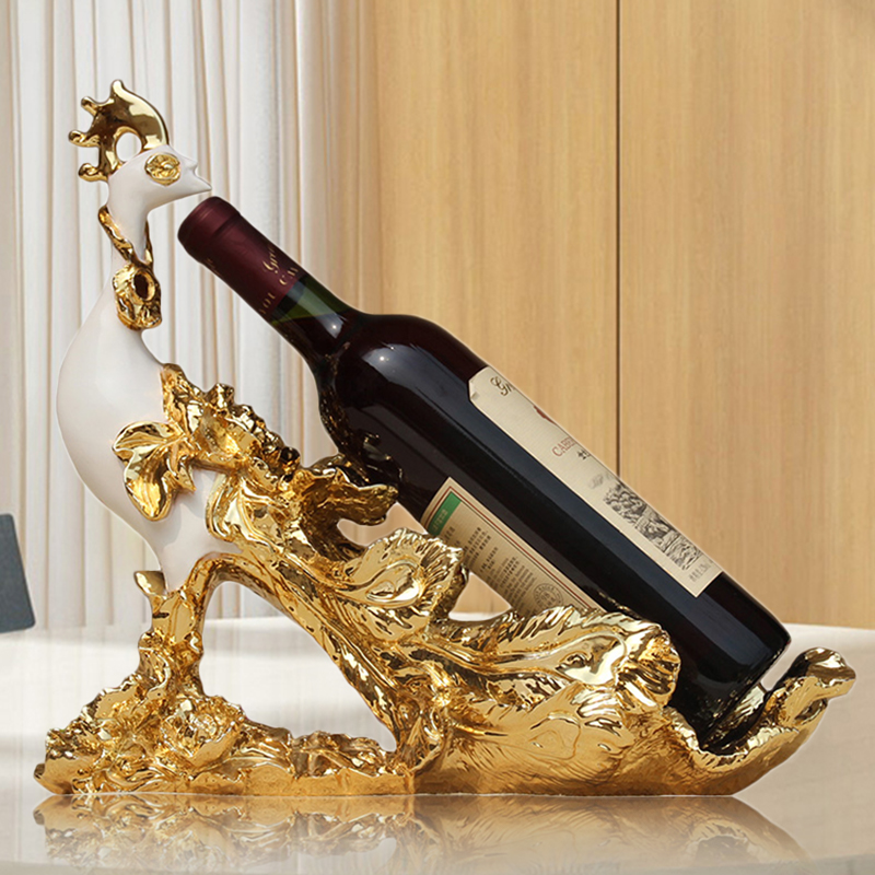 Nordic Style Living Room Wine Cabinet Red Wine Rack Decoration Ornaments Wholesale Luxury Electroplating Crafts Home Decoration