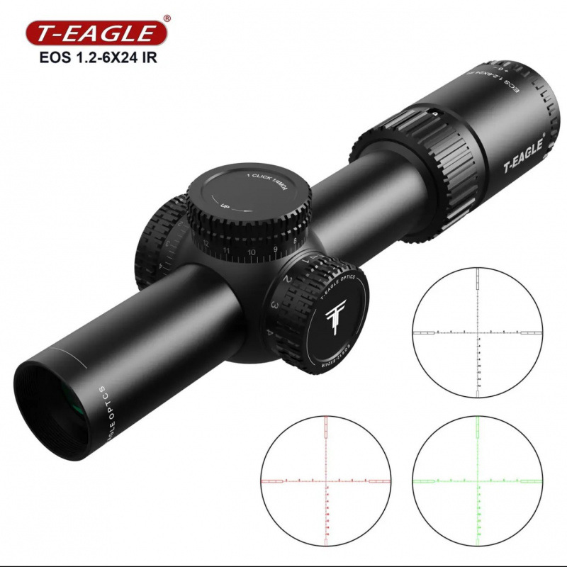 Visión nocturna de pared delgada gran ángulo de visión rápida de alta definición telescopio cruzado 1.2-6x espejo modelo de juguete de lanza