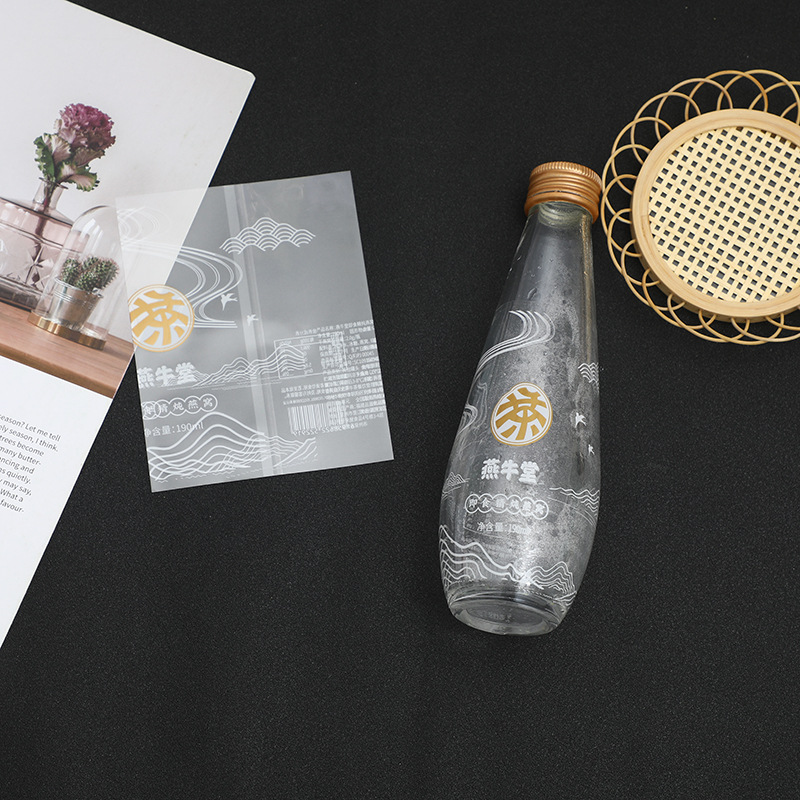 即食燕窝瓶子PET两头通收缩膜矿泉水饮料玻璃瓶标签收缩膜