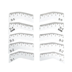 5 Pairs of Eyebrow Cards, Tattoo Design Eyebrow Ruler, Eyebrow Card, Eyebrow Design Ruler, Transparent Pvc Tattoo Measurement Eyebrow Ruler Export