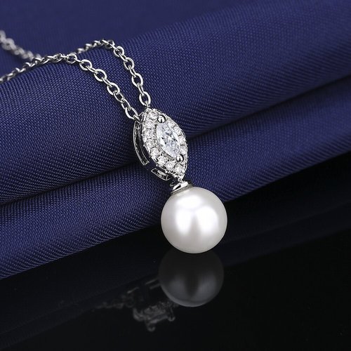 New Korean Pearl Micro-set Zirconia Tassel Design Choker Necklace with a Touch of Elegance, Stylish and Versatile Jewelry Set Including Necklace and Earrings