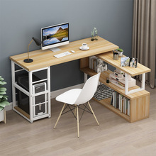 供应批发家用电脑桌带书架一体办公桌书房学生写字学习桌课桌椅
