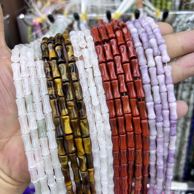 5 × 12 ミリメートル天然石竹ビーズルースビーズシリーズ DIY ブレスレットネックレスジュエリーアクセサリー半完成ビーズ卸売|undefined