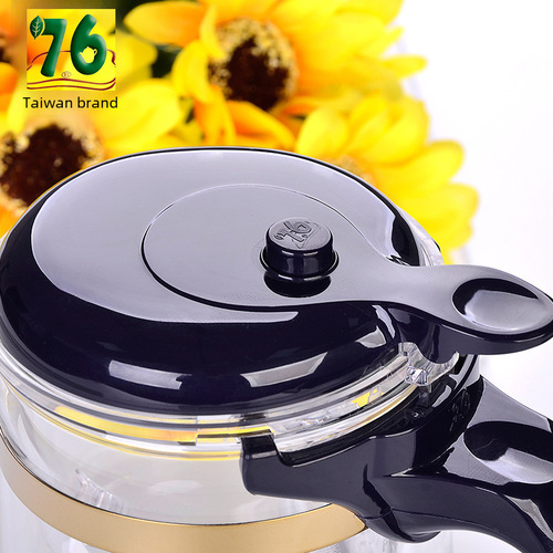 Taiwan 76 push-type office tea elegant cup home tea filter tea water separator glass teapot tea set