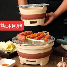 老式烧烤炉木炭炉家用港式火锅打边炉泥炉商用陶土大号围炉煮耐用