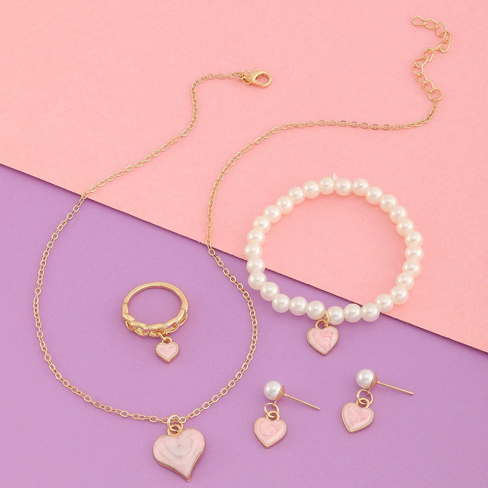 Fashionable necklace from pearl, bracelet, children's chain, universal jewelry, European style, simple and elegant design