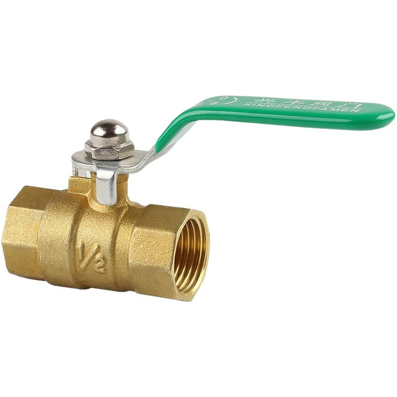 Пневматический Сантехнический медный шаровой кран внутренний и внешний провод небольшой шаровой клапан переключатель 1 минута 2 точки 1/4 вентиляционная труба красная ручка шаровой кран